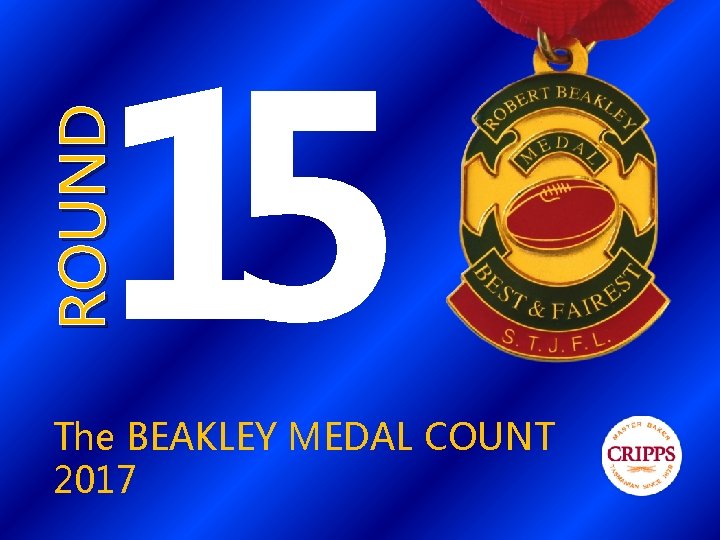 ROUND 15 The BEAKLEY MEDAL COUNT 2017 