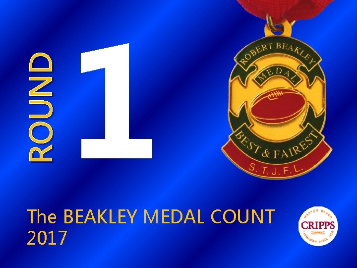 ROUND 1 The BEAKLEY MEDAL COUNT 2017 