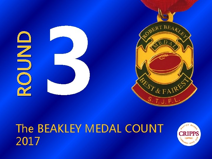 ROUND 3 The BEAKLEY MEDAL COUNT 2017 