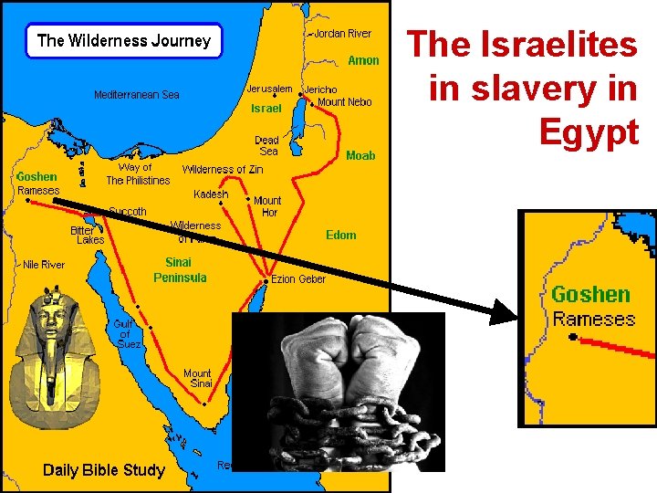 The Israelites in slavery in Egypt 