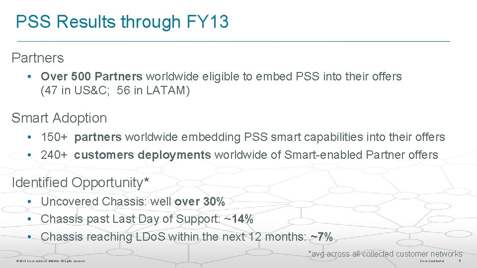 PSS Results through FY 13 Partners • Over 500 Partners worldwide eligible to embed PSS Results through FY 13 Partners • Over 500 Partners worldwide eligible to embed