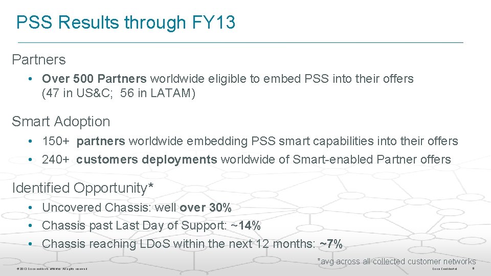 PSS Results through FY 13 Partners • Over 500 Partners worldwide eligible to embed