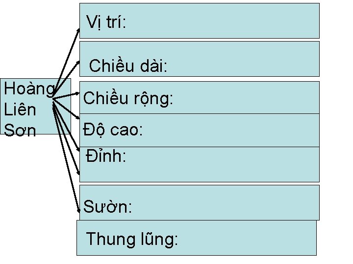 Vị trí: Chiều dài: Hoàng Liên Sơn Chiều rộng: Độ cao: Đỉnh: Sườn: Thung