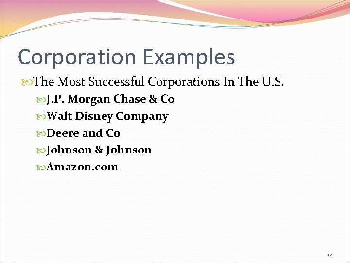 Corporation Examples The Most Successful Corporations In The U. S. J. P. Morgan Chase