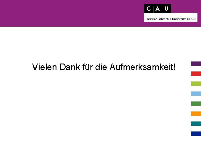 Vielen Dank für die Aufmerksamkeit! 