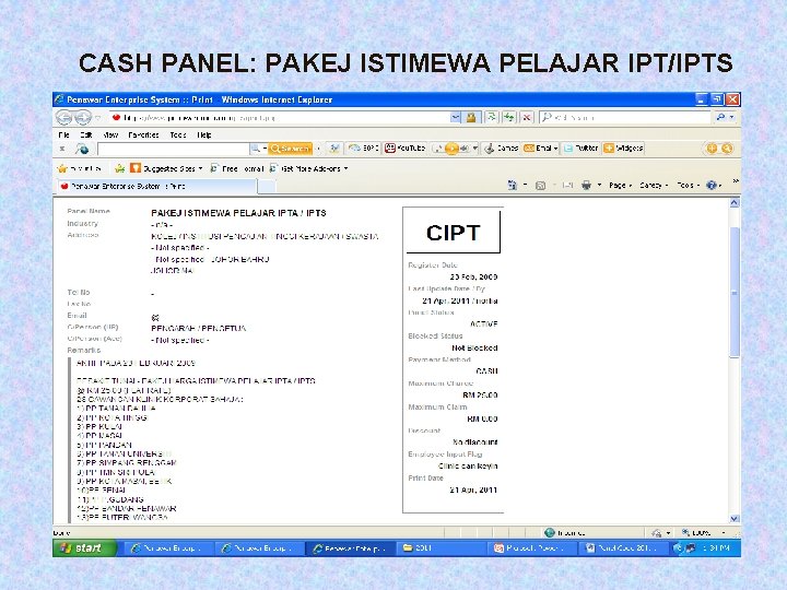 CASH PANEL: PAKEJ ISTIMEWA PELAJAR IPT/IPTS 