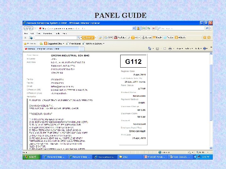 PANEL GUIDE 