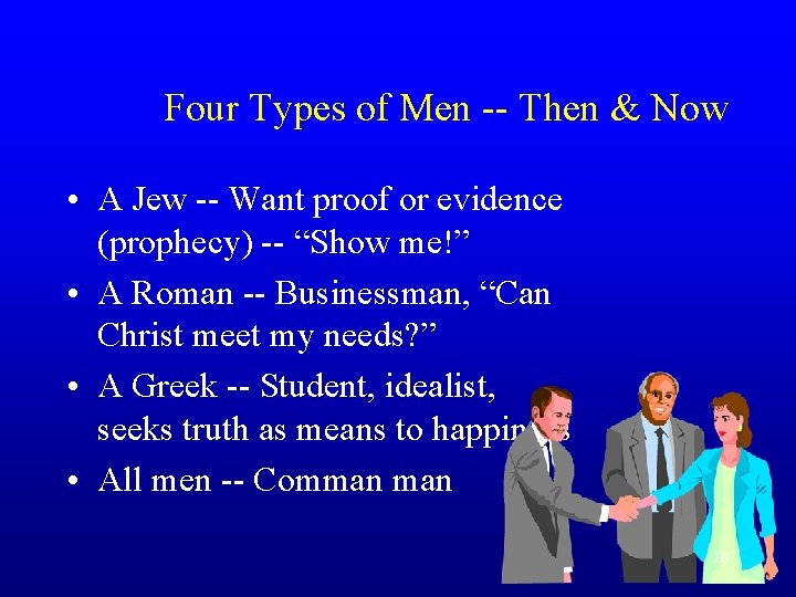 Four Types of Men -- Then & Now • A Jew -- Want proof