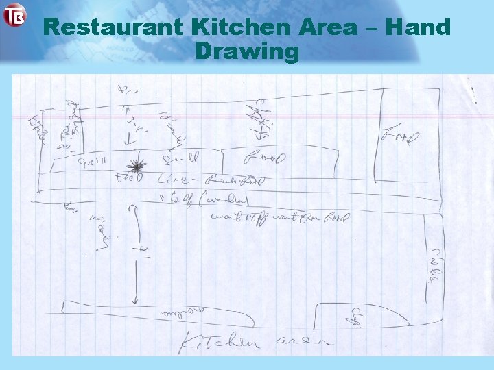Restaurant Kitchen Area – Hand Drawing 