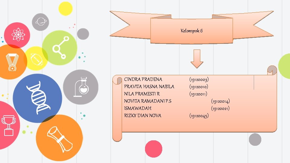 Kelompok 6 CINDRA PRADENA PRAVITA HASNA NABILA NILA PRAMESTI R NOVITA RAMADANI P. S