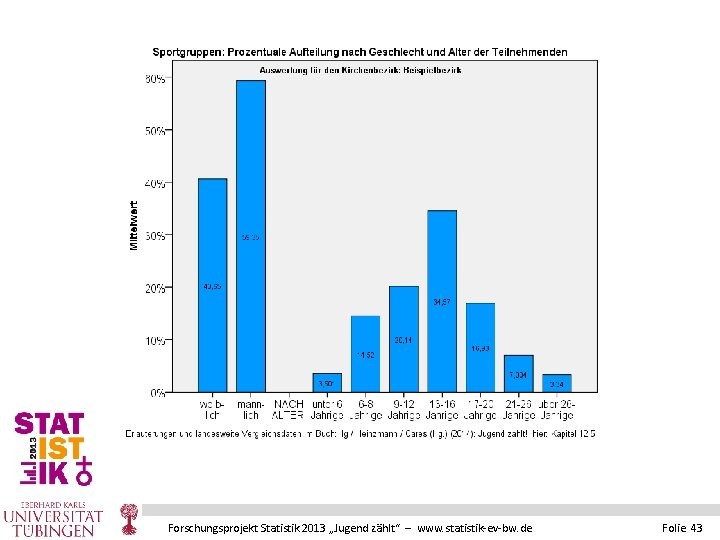 Forschungsprojekt Statistik 2013 „Jugend zählt“ – www. statistik-ev-bw. de Folie 43 