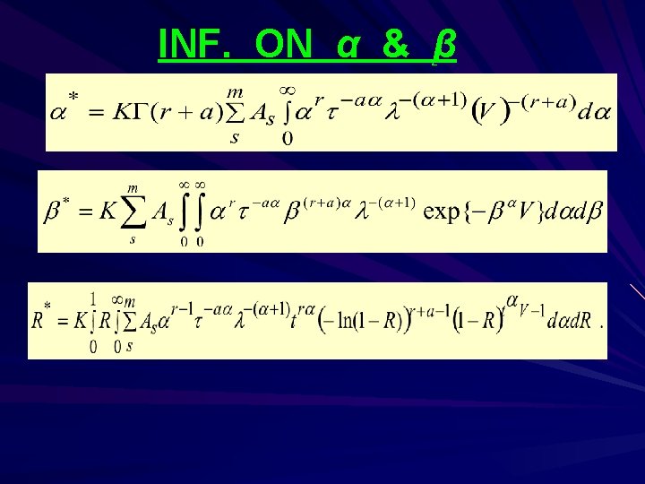 INF. ON α & β 