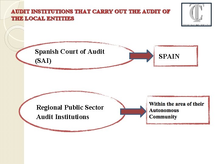 AUDIT INSTITUTIONS THAT CARRY OUT THE AUDIT OF THE LOCAL ENTITIES Spanish Court of