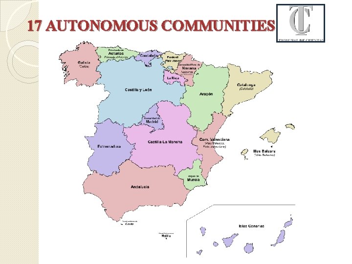 17 AUTONOMOUS COMMUNITIES 