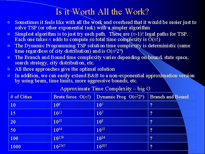 Is it Worth All the Work? l l l Sometimes it feels like with