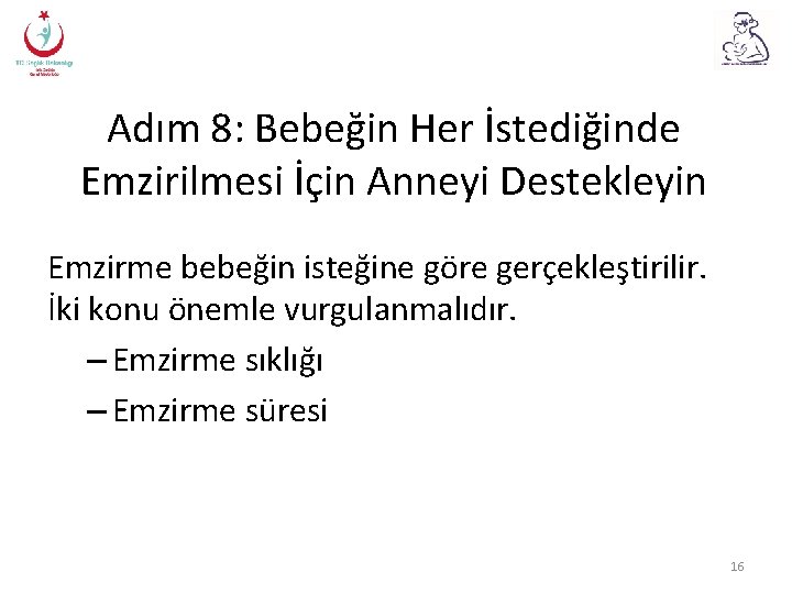 Adım 8: Bebeğin Her İstediğinde Emzirilmesi İçin Anneyi Destekleyin Emzirme bebeğin isteğine göre gerçekleştirilir.