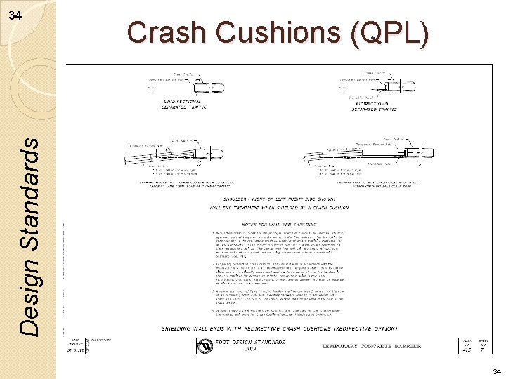 Crash Cushions (QPL) Design Standards 34 34 