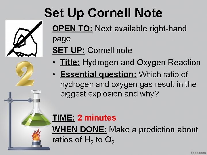 Set Up Cornell Note OPEN TO: Next available right-hand page SET UP: Cornell note