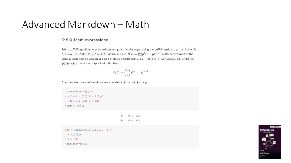 Advanced Markdown – Math 