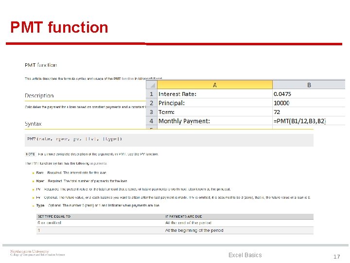 PMT function Excel Basics 17 