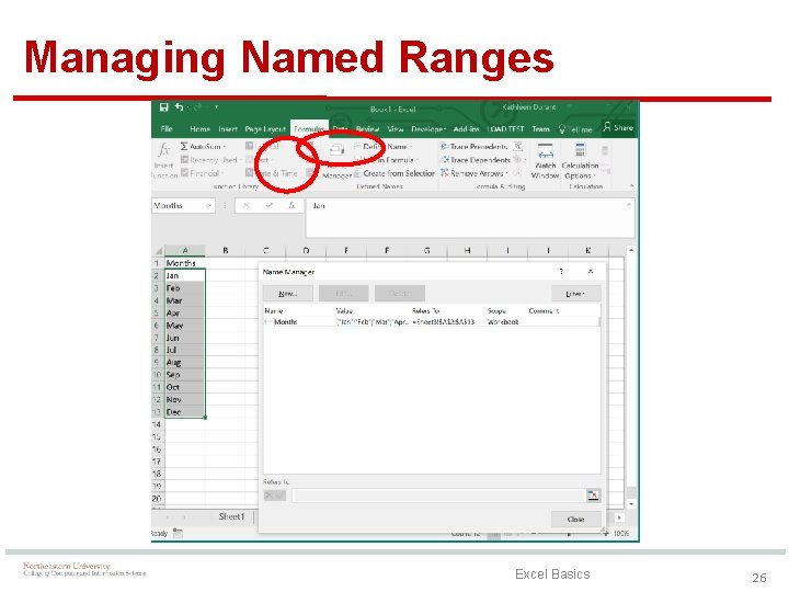 Managing Named Ranges Excel Basics 26 