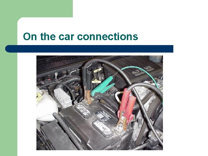 On the car connections 