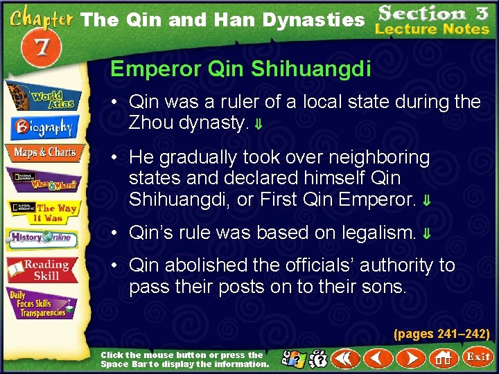 The Qin and Han Dynasties Emperor Qin Shihuangdi • Qin was a ruler of