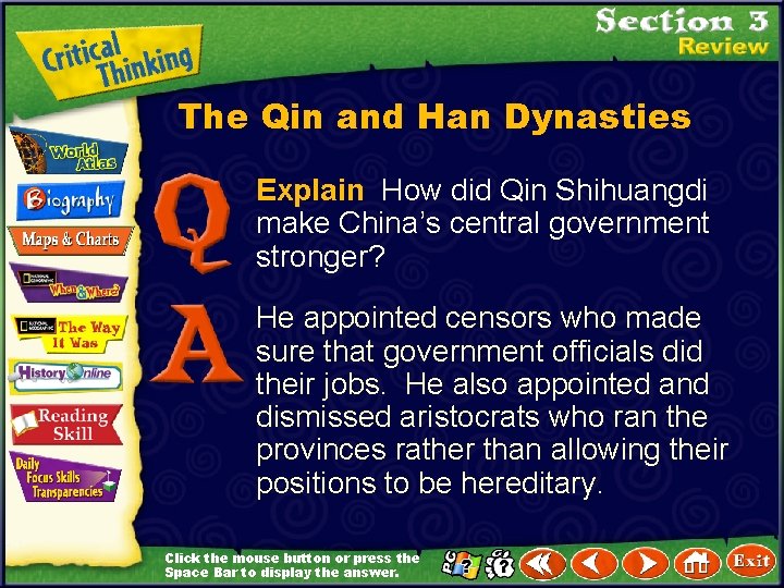 The Qin and Han Dynasties Explain How did Qin Shihuangdi make China’s central government