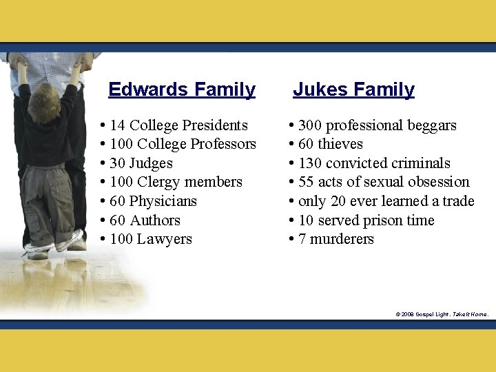 Edwards Family • 14 College Presidents • 100 College Professors • 30 Judges •