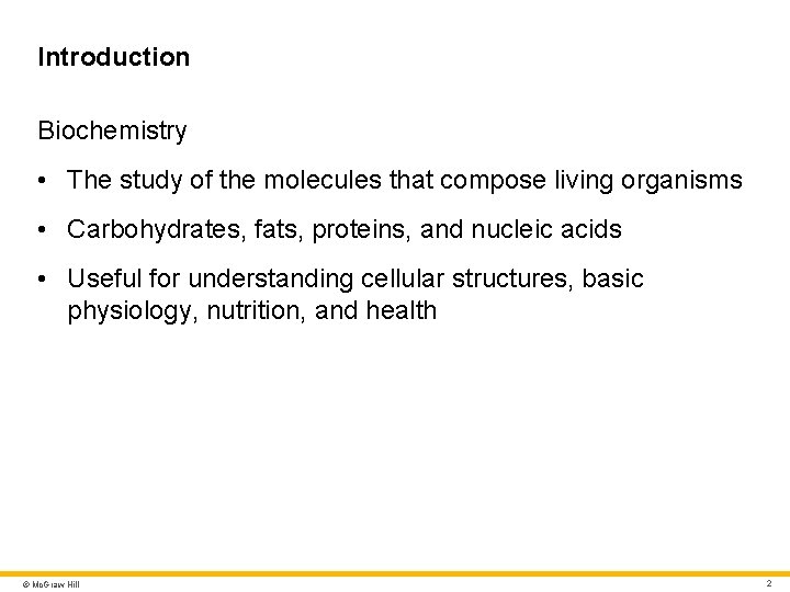 Introduction Biochemistry • The study of the molecules that compose living organisms • Carbohydrates, Introduction Biochemistry • The study of the molecules that compose living organisms • Carbohydrates,