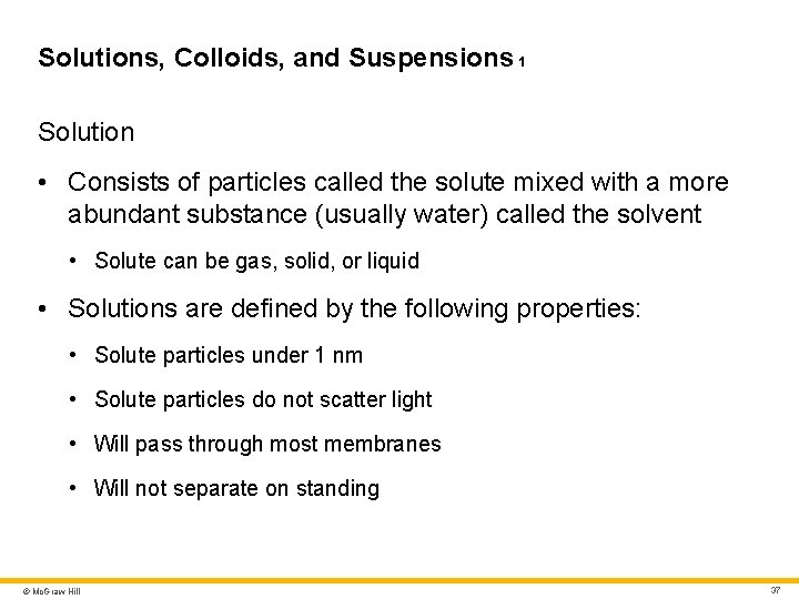 Solutions, Colloids, and Suspensions 1 Solution • Consists of particles called the solute mixed Solutions, Colloids, and Suspensions 1 Solution • Consists of particles called the solute mixed