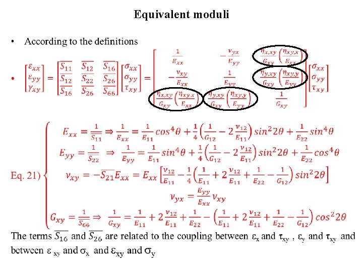 Equivalent moduli • 