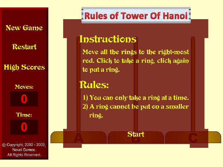 Rules of Tower Of Hanoi 