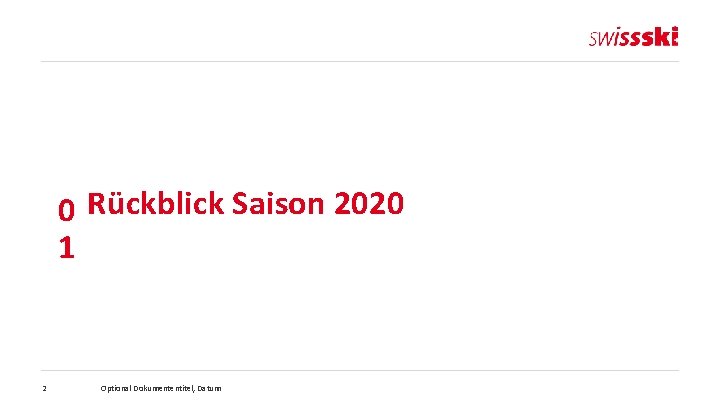 0 Rückblick Saison 2020 1 2 Optional Dokumententitel, Datum 