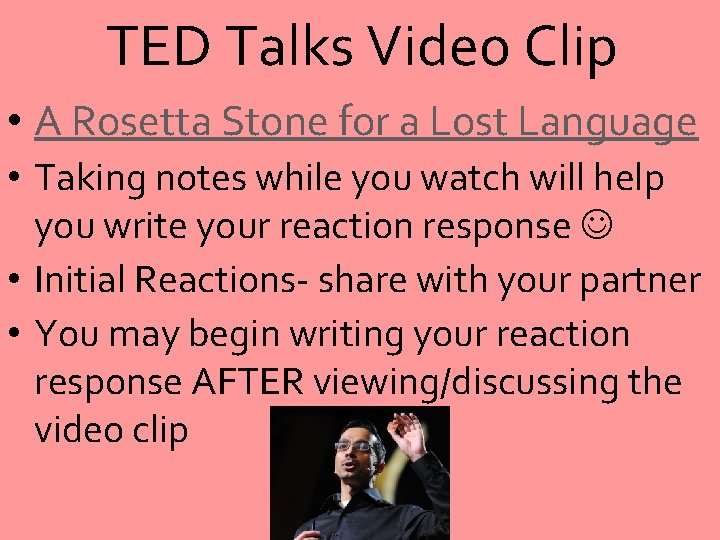 TED Talks Video Clip • A Rosetta Stone for a Lost Language • Taking