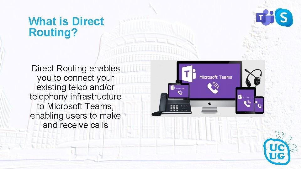 What is Direct Routing? Direct Routing enables you to connect your existing telco and/or