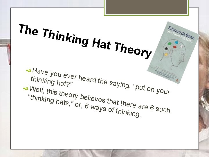 The T h inking Hav Hat Th eory e you e ver hea thinking