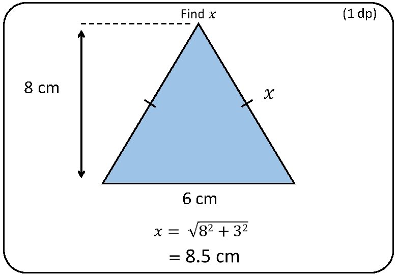 (1 dp) 8 cm 6 cm 