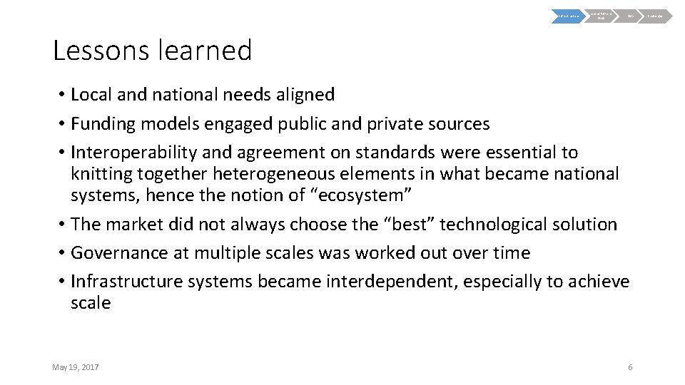 Infrastructure About NSF and OAC Data Lessons learned • Local and national needs aligned