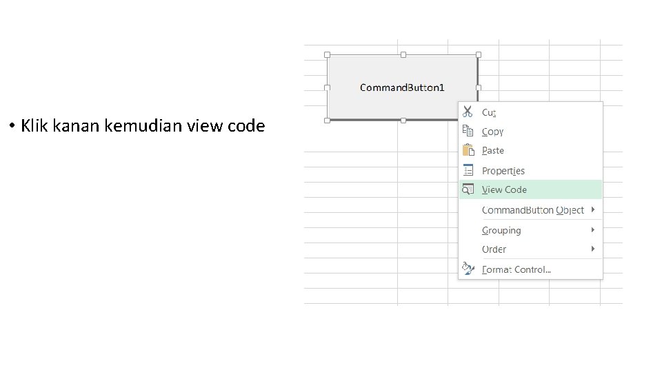  • Klik kanan kemudian view code 