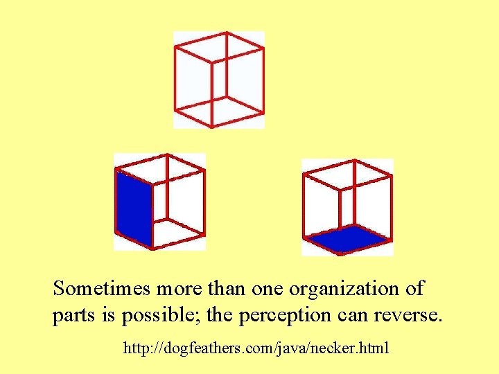 Sometimes more than one organization of parts is possible; the perception can reverse. http:
