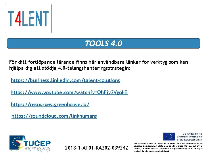 TOOLS 4. 0 För ditt fortlöpande lärande finns här användbara länkar för verktyg som