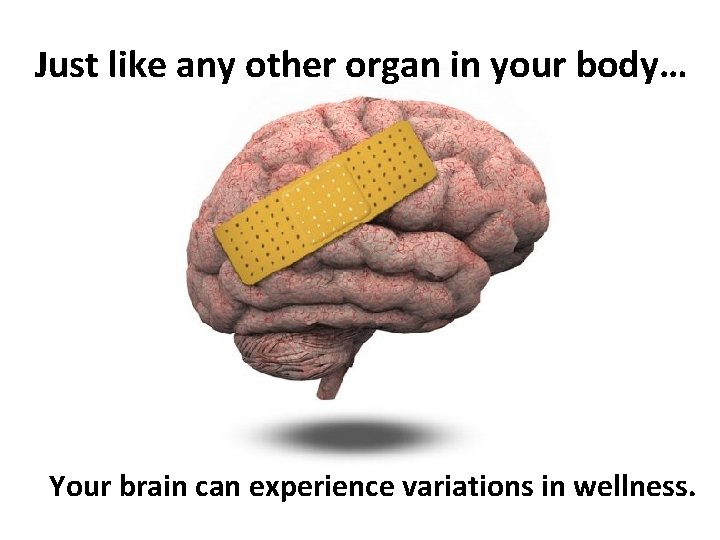 Just like any other organ in your body… Your brain can experience variations in