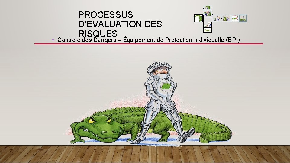 PROCESSUS D’EVALUATION DES RISQUES • Contrôle des Dangers – Équipement de Protection Individuelle (EPI)