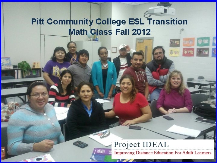 Pitt Community College ESL Transition Math Class Fall 2012 