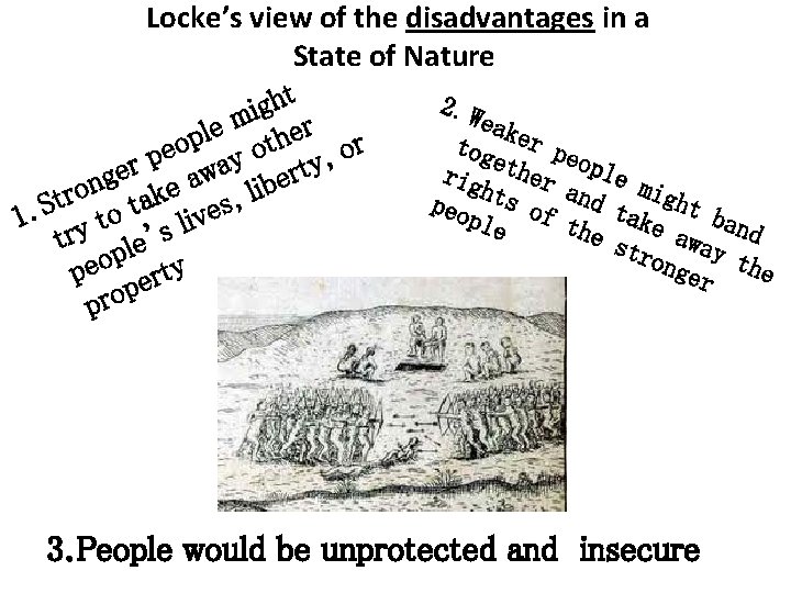 Locke’s view of the disadvantages in a State of Nature t h 2. W