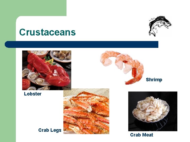 Crustaceans Shrimp Lobster Crab Legs Crab Meat 