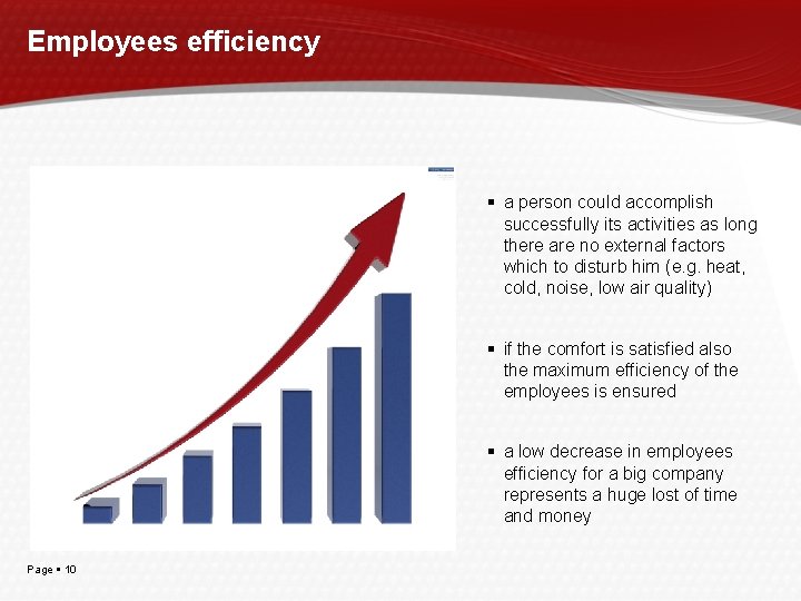 Employees efficiency a person could accomplish successfully its activities as long there are no