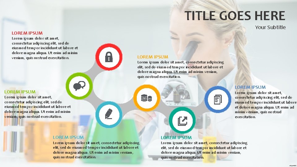 TITLE GOES HERE Your Subtitle LOREM IPSUM Lorem ipsum dolor sit amet, consectetur adipiscing