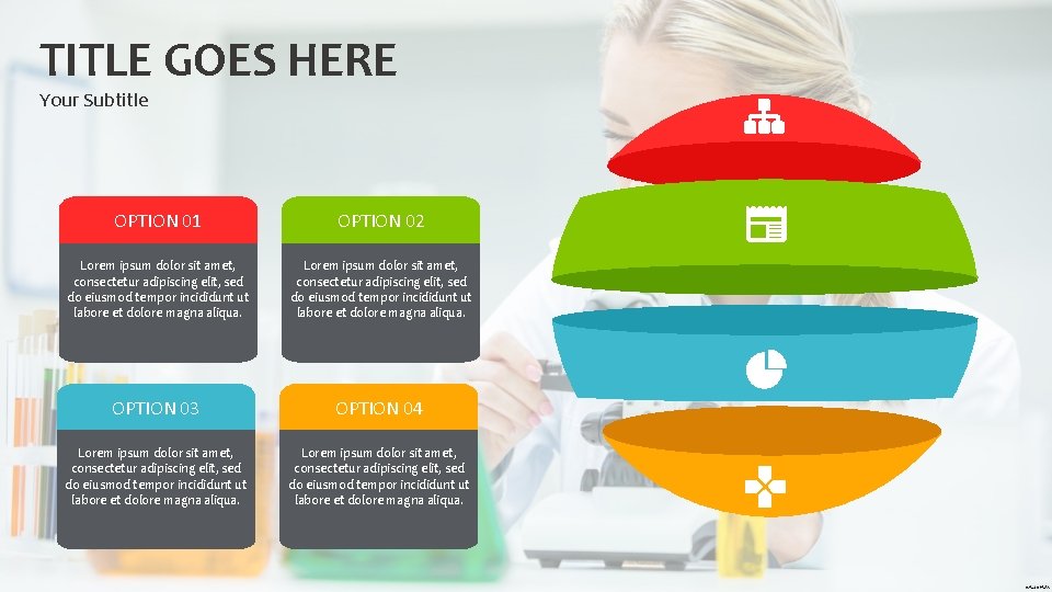 TITLE GOES HERE Your Subtitle OPTION 01 OPTION 02 Lorem ipsum dolor sit amet,
